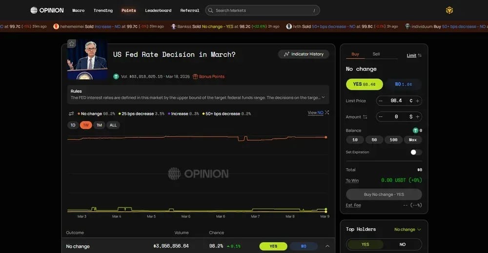 Opinion Trade Betting
