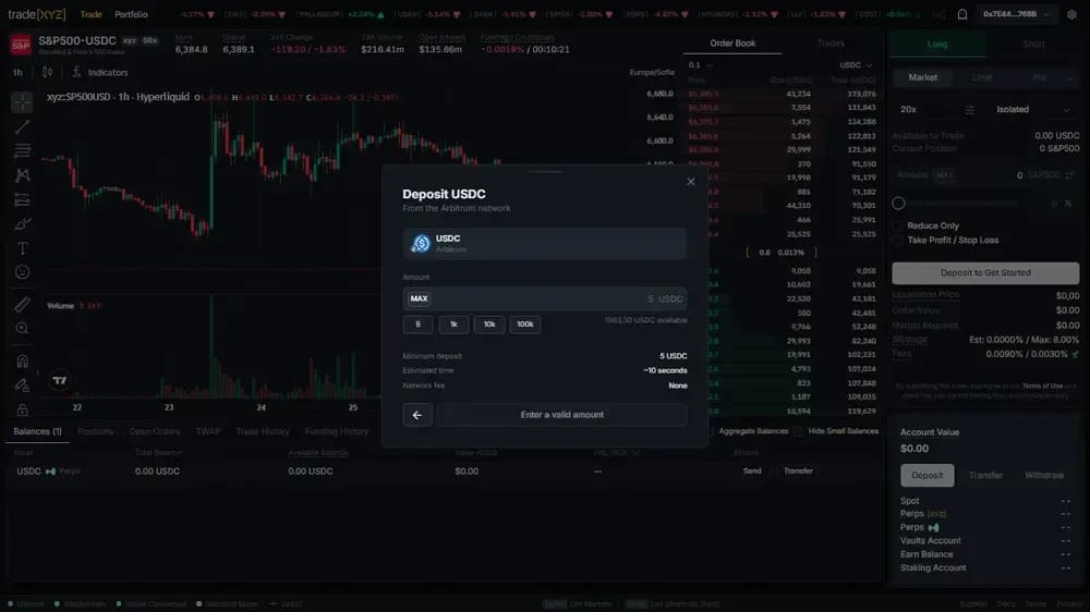 Comment trader des perpetual sur TradeXYZ
