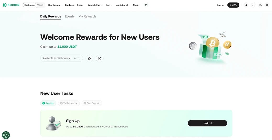 Bonus KuCoin pour les nouveaux utilisateurs