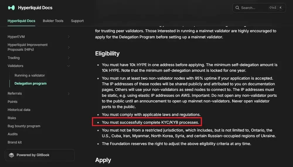 Hyperliquid KYC