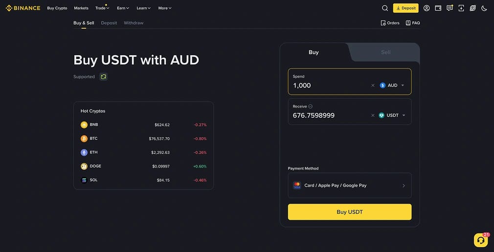 Acheter Tether USDT) avec Google Pay