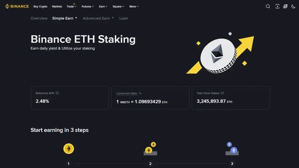 Binance ETH Staking