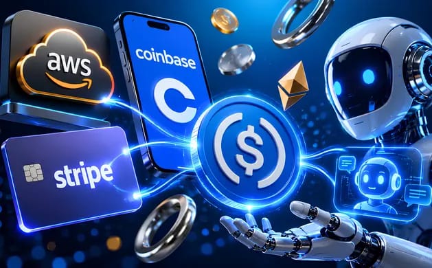 AWS, Coinbase y Stripe se asocian para llevar USDC a los agentes de AI.