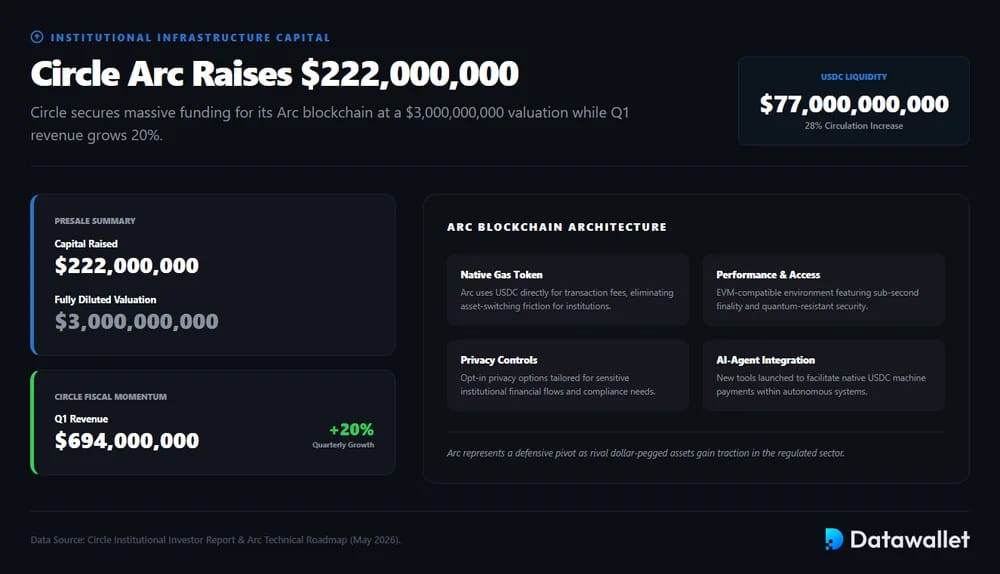 Circle Raises 222 million For Arc Blockchain
