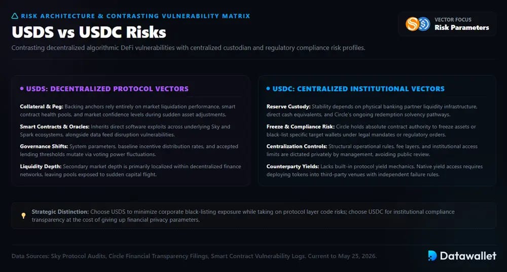USDS vs USDC Risks