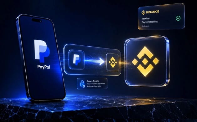 كيفية التحويل من PayPal إلى Binance في عام 2026