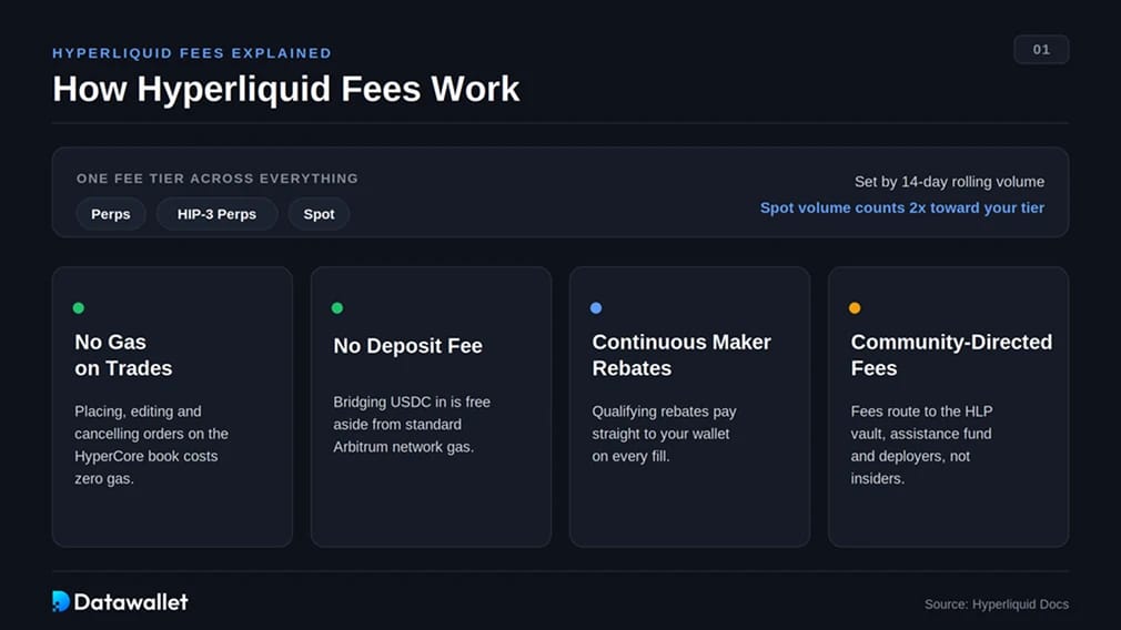 كيف تعمل رسوم Hyperliquid؟