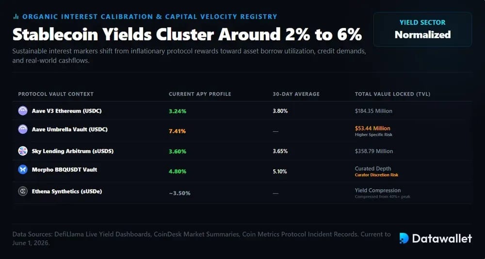 Stablecoin Yields Cluster Around 2