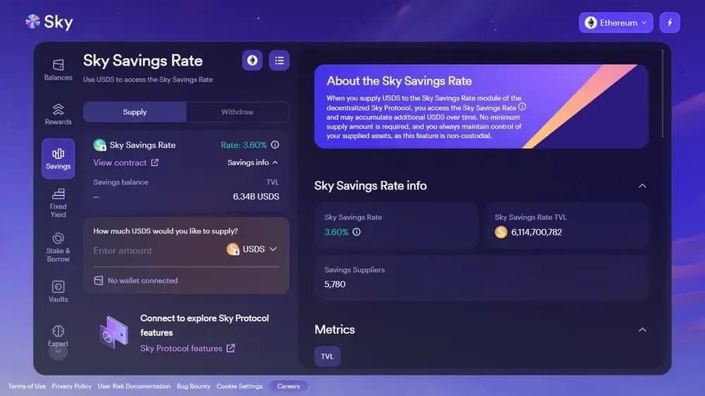 Sky Savings Rate and sUSDS