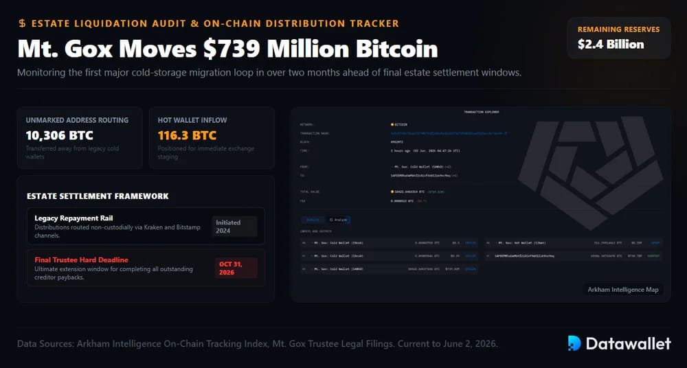 Mt. Gox Moves $739 Million Bitcoin