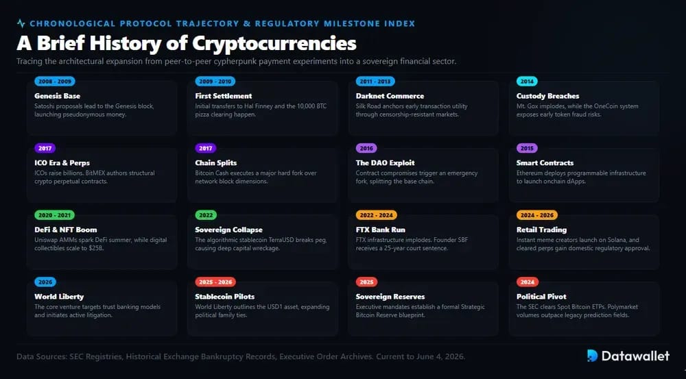 نبذة تاريخية عن العملات المشفرة