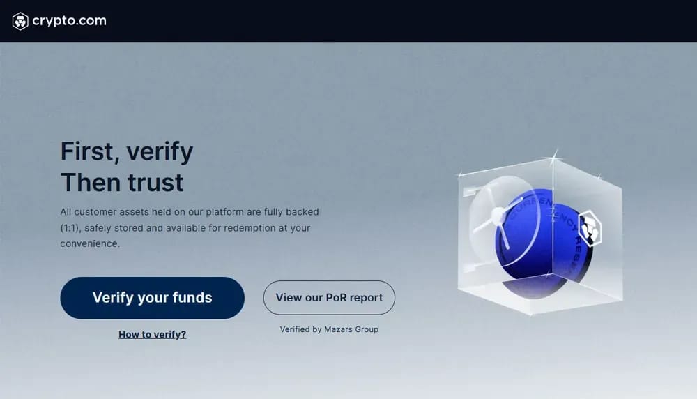 Crypto Com: Proof of Reserves