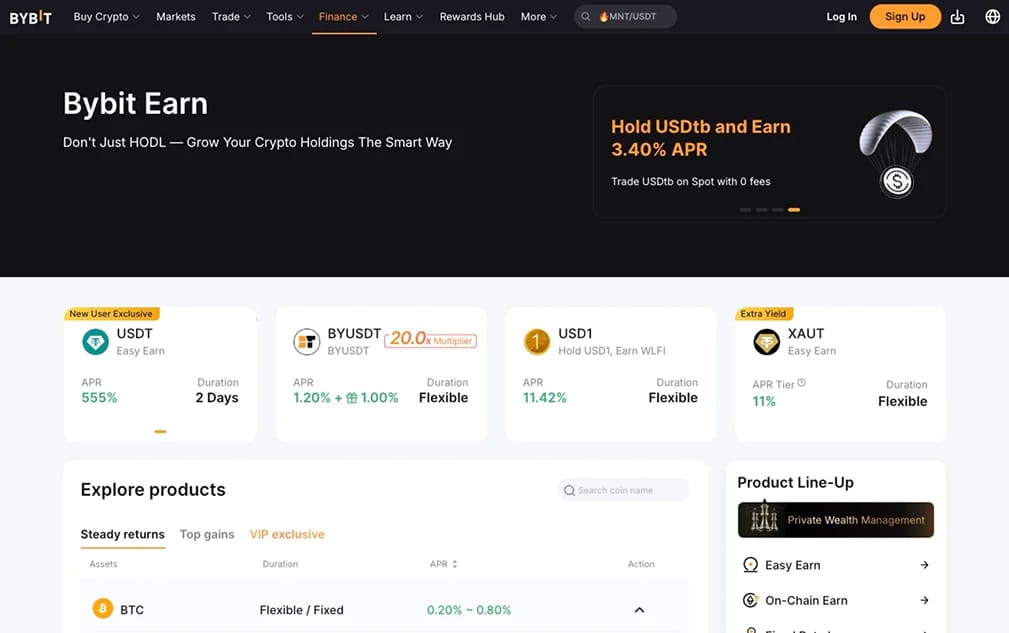 Bybit Earn.