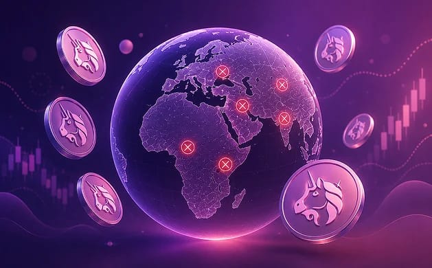 Países admitidos y restringidos por Uniswap en 2026