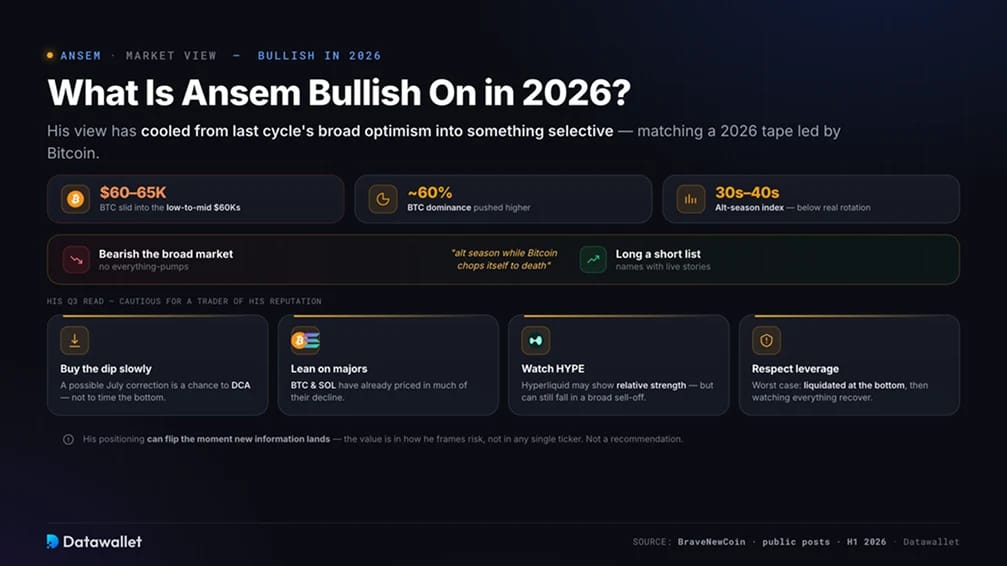 Sur quoi Ansem est-il Bullish en 2026 ?