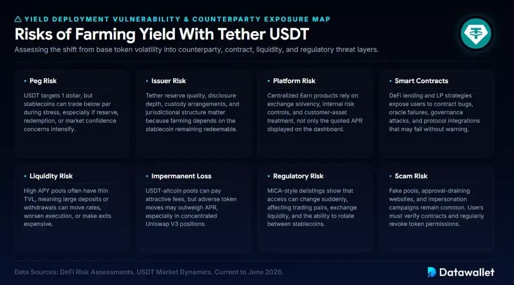 Risks of Farming Yield With Tether USDT