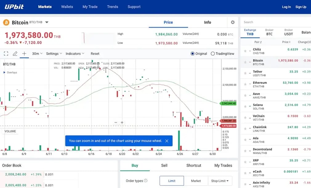 Upbit Thailand.