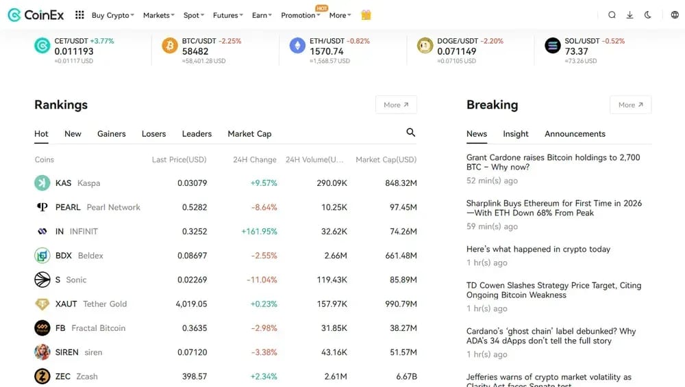About CoinEx