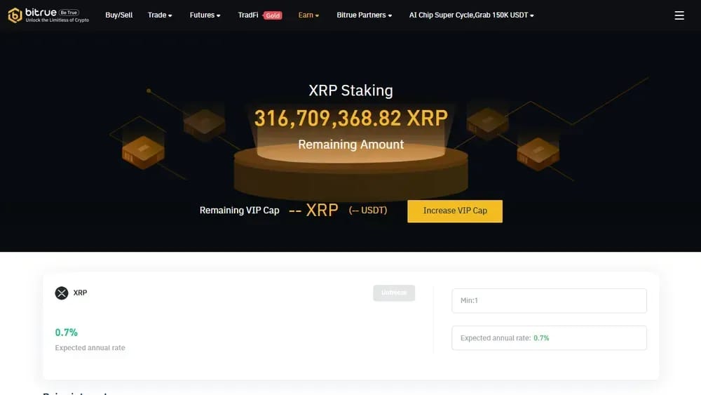 Bitrue XRP Yield