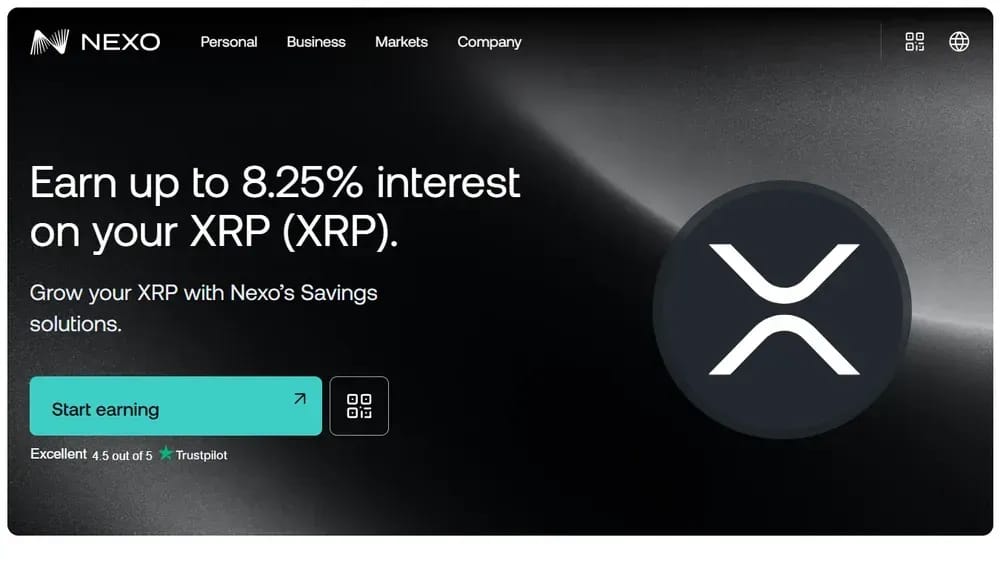 Nexo XRP yield