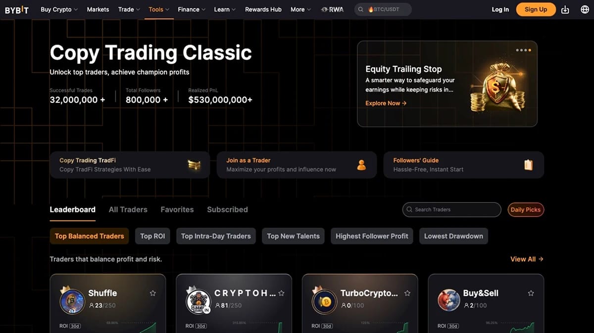 Copy Trading de Bybit .