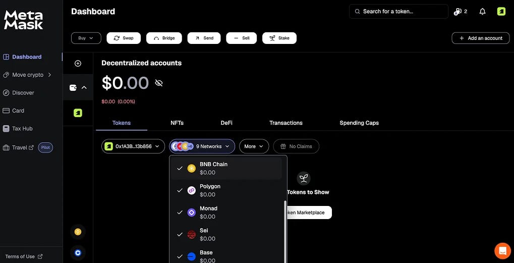 Ajouter BNB Chain à MetaMask