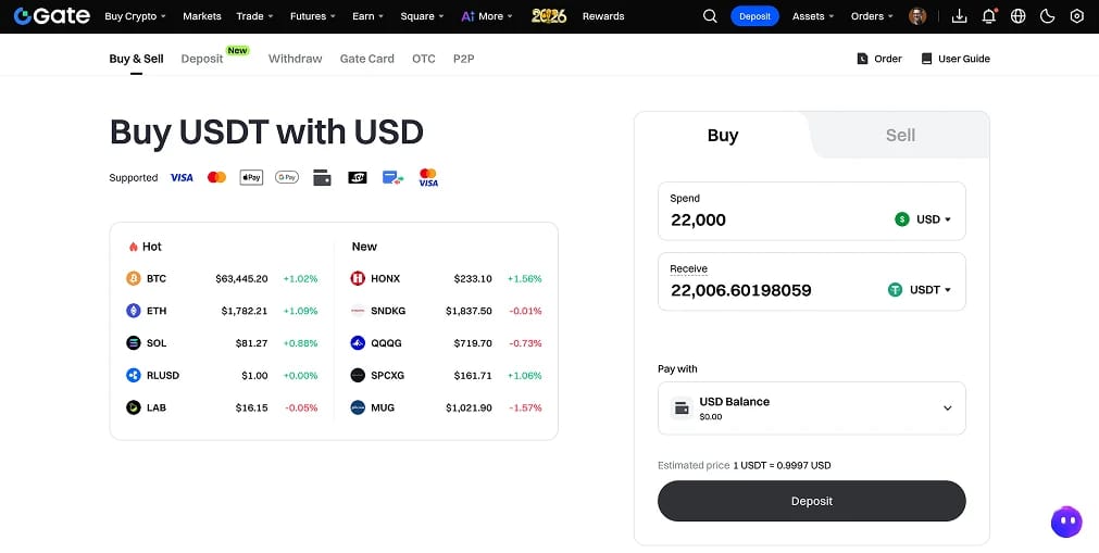 اشترِ USDT باستخدام Apple Pay