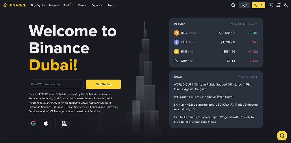 Binance Dubai