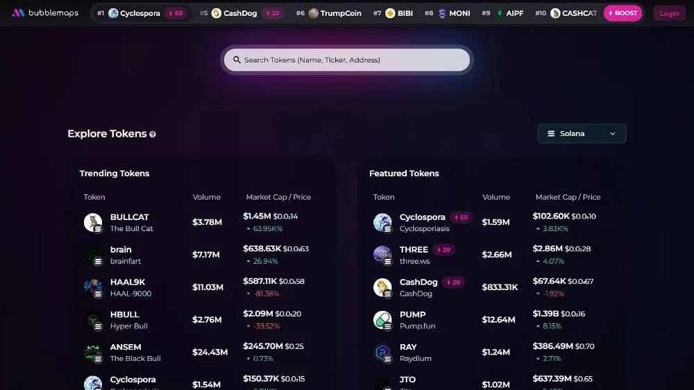 bubblemaps Solana