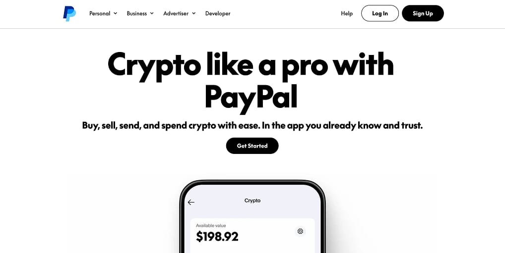 Krypto direkt in der PayPal-App kaufen