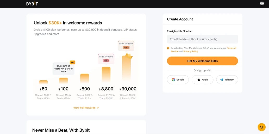 Réclamer le Bonus Bybit