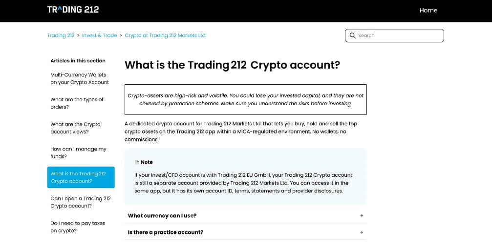 Trading 212 Crypto в ЕС