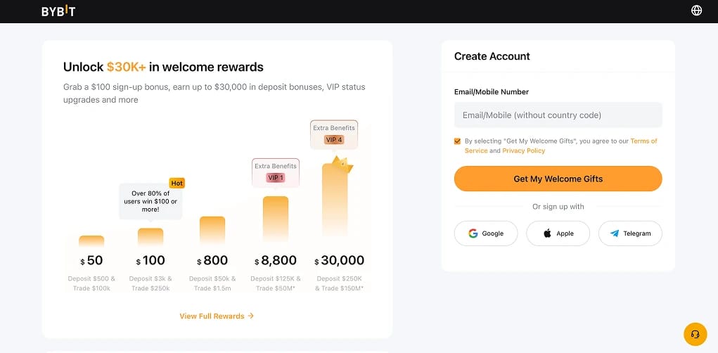 使用 Bybit 推荐码