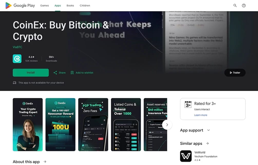 Reseñas de usuarios de CoinEx.