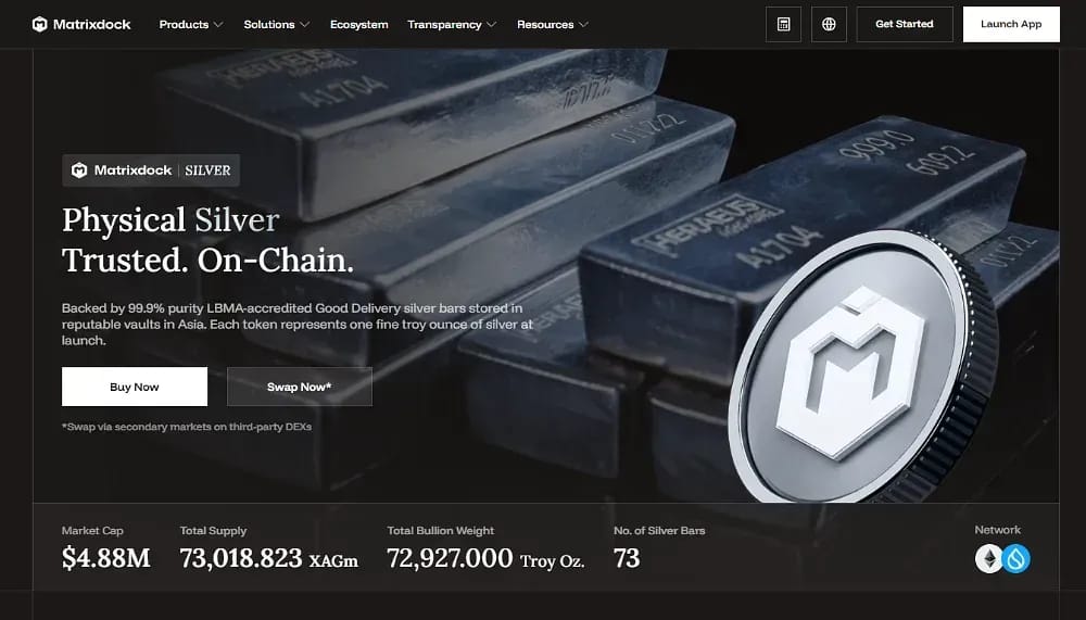 Matrixdock Silver (XAGm)