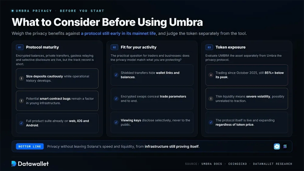 What to Consider Before Using Umbra Privacy