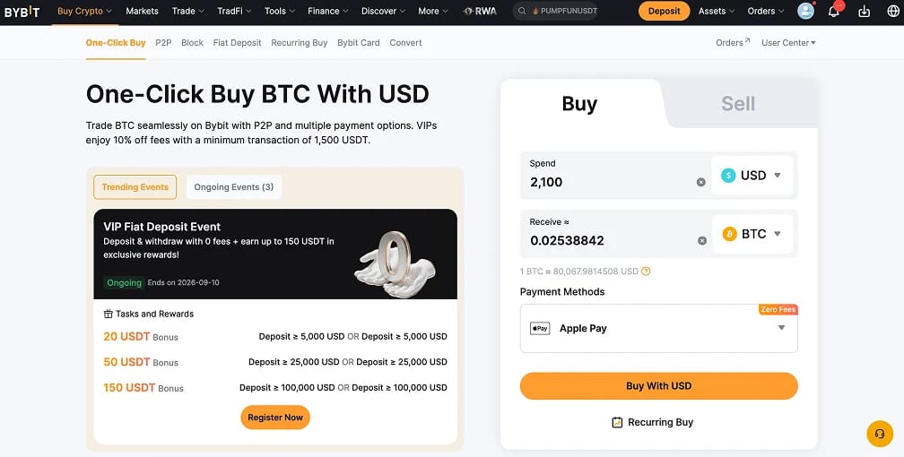 Krypto kaufen mit Apple Pay