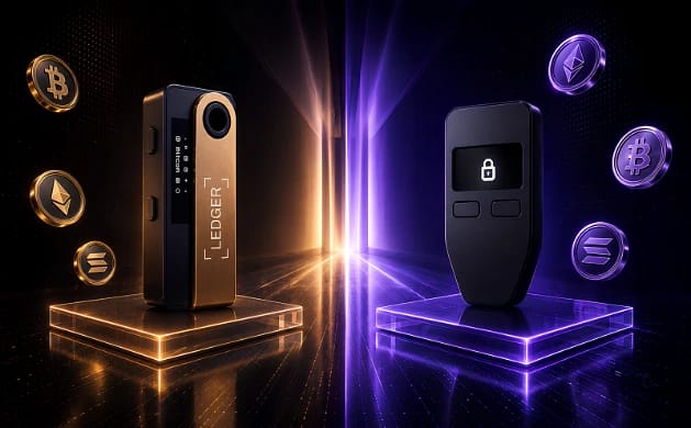 Ledger vs Trezor 2026 : sécurité, prix et cryptomonnaies comparés