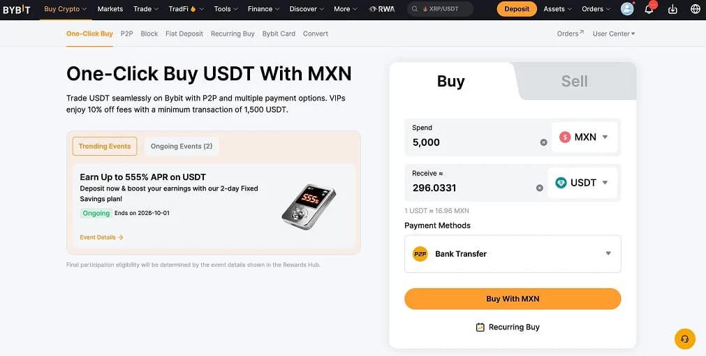 Comprar « Tether » (USDT) en México
