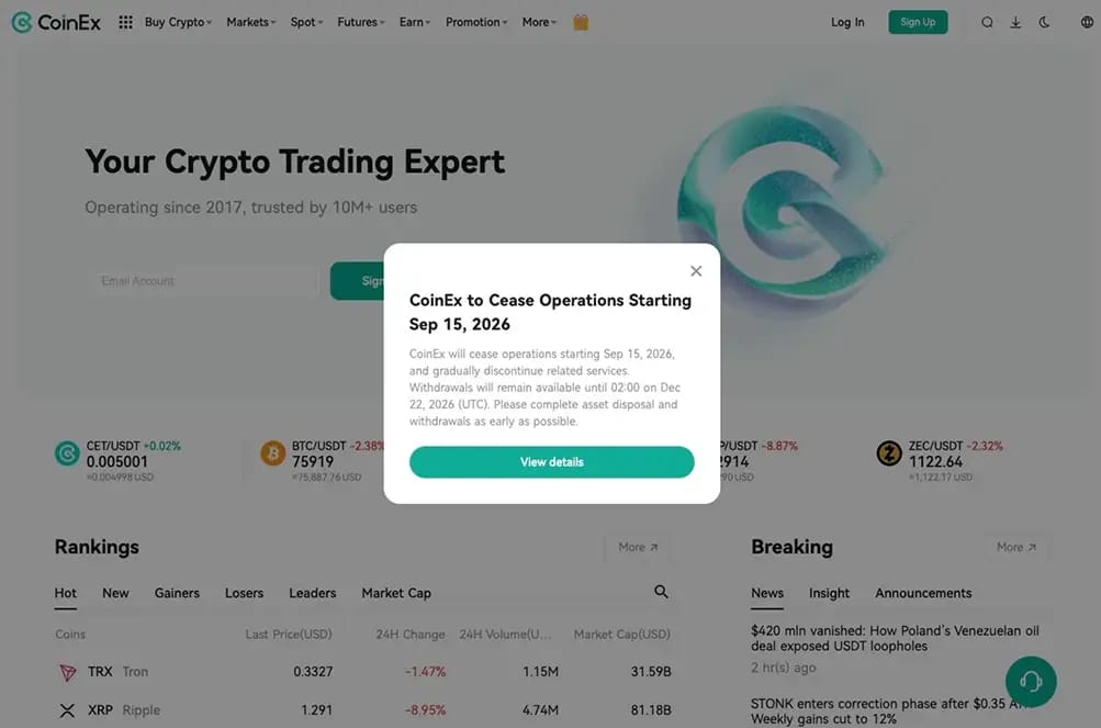 CoinEx.