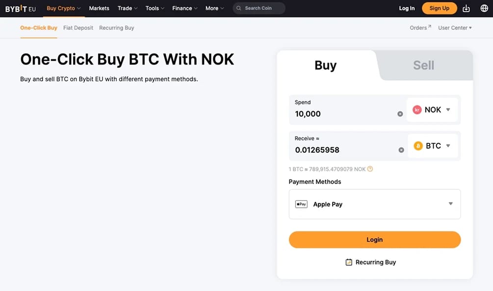Buy Crypto with SpareBank 1.