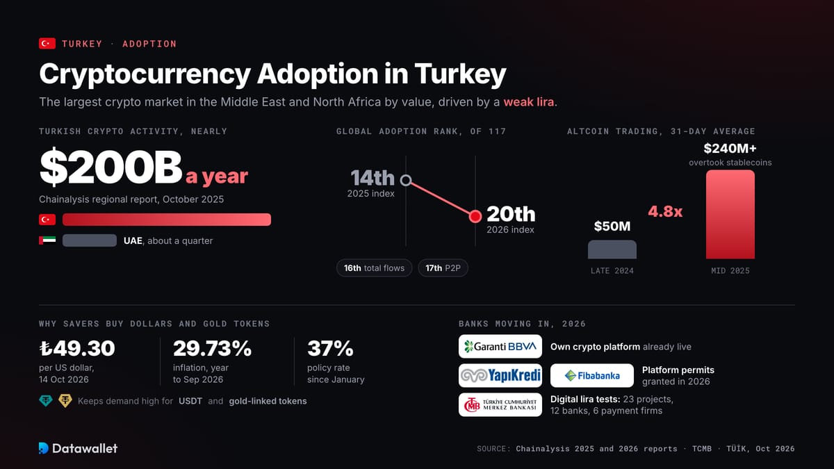اعتماد العملات الرقمية في تركيا.